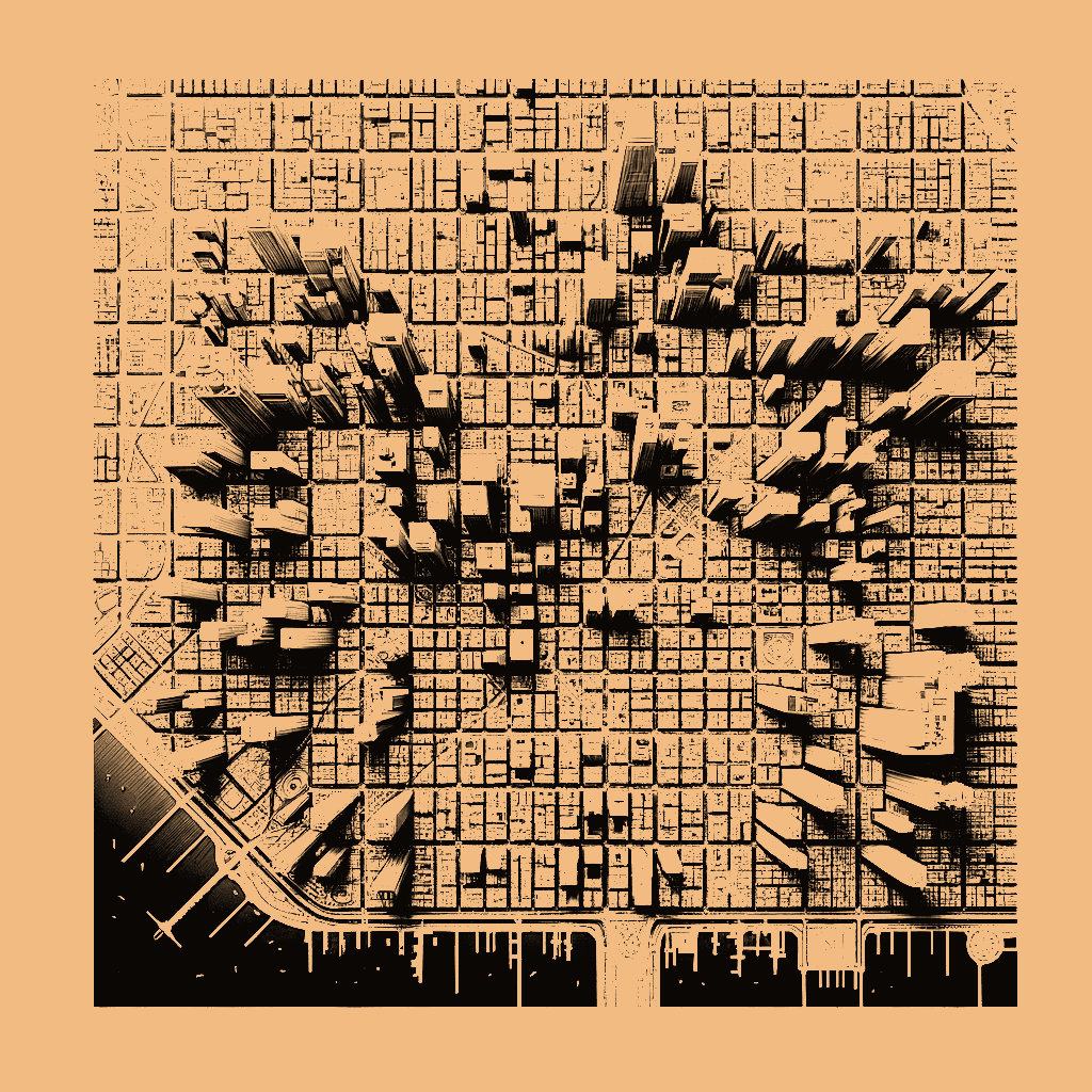 3D visual Painting art square