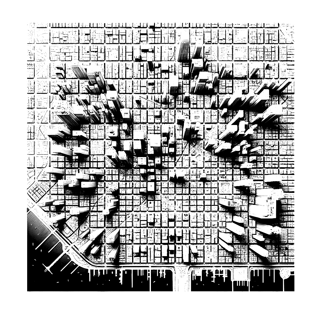 3D visual Painting art square